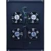 DSIT DS-FT80 unità di raffreddamento rack server 4 ventole con termostato per armadi profondità 800 mm, 1U, 230V, nero