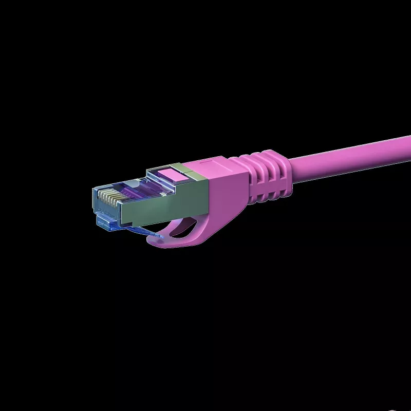 DSIT CAT 6a S/FTP LSOH cavo patch, 1m, rosa