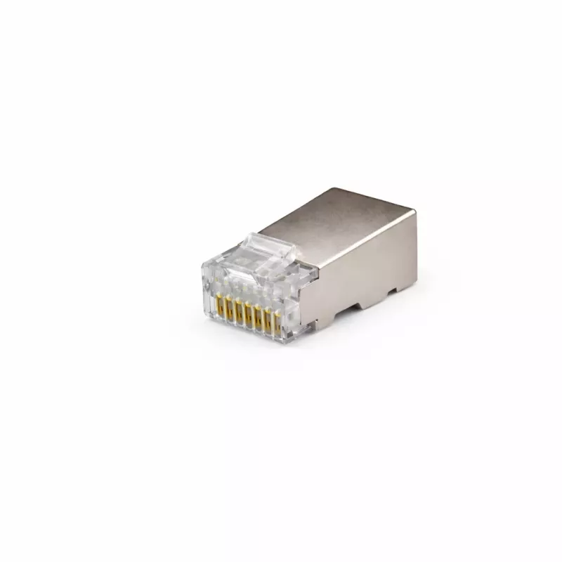Connettore di rete DSIT FTP RJ45 CAT5e per conduttori flessibili e massicci - confezione da 10