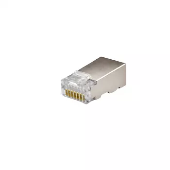 Connettore di rete DSIT FTP RJ45 CAT6 per cavi a conduttore massiccio - confezione da 10