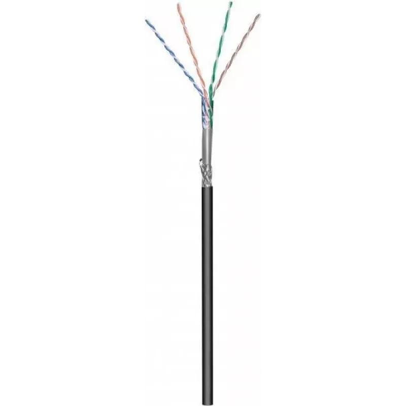 Cavo di rete per esterni DSIT CAT6 S/FTP 50m su rotolo, nero CCA (DC-OUT-SFTP6CCA-50S)