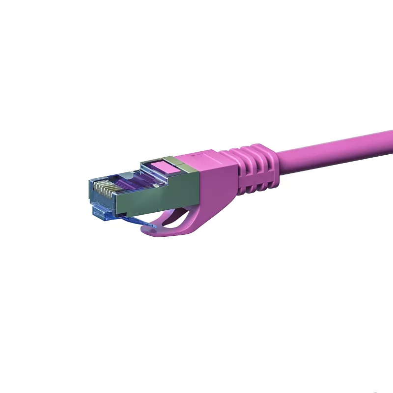 DSIT CAT 6a S/FTP LSOH cavo patch di rete, 30m, rosa, 10Gbps, 500MHz, RJ45