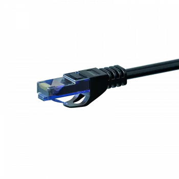 DSIT CAT6a U/UTP 100% rame cavo patch di rete, 0,5m, nero