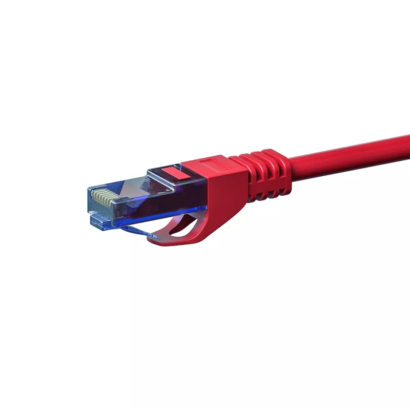 DSIT CAT6a U/UTP 100% rame cavo patch, 20 m, rosso, connettore maschio RJ45 su maschio, 10 Gbit/s, 500 MHz