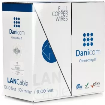 DSIT DANICOM CAT6 100% rame UTP Cavo 305m conduttore massiccio - LSZH (Cca) (DC-UTP6-305S-CCA)