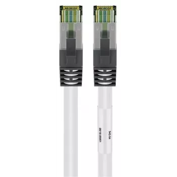 DSIT Cavo di rete RJ45 S/FTP PiMF con cavo grezzo CAT 8 bianco 1m