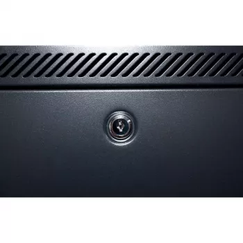 DSIT Armadio rack a parete 18U con porta in metallo, 600x450x900 mm, nero