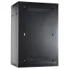 DSIT Armadio rack a parete 18U con porta in metallo, 600x450x900 mm, nero