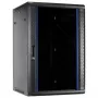 DSIT Armadio server a parete 27U con porta in vetro, 600x600x1300 mm, nero