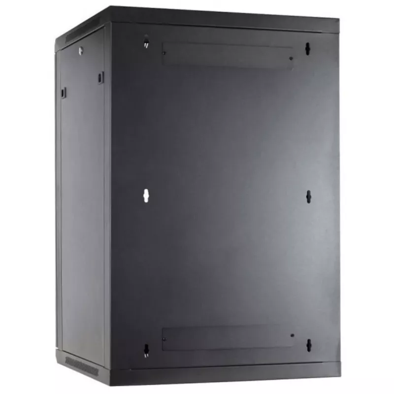 DSIT Armadio server a parete 27U con porta in vetro, 600x600x1300 mm, nero