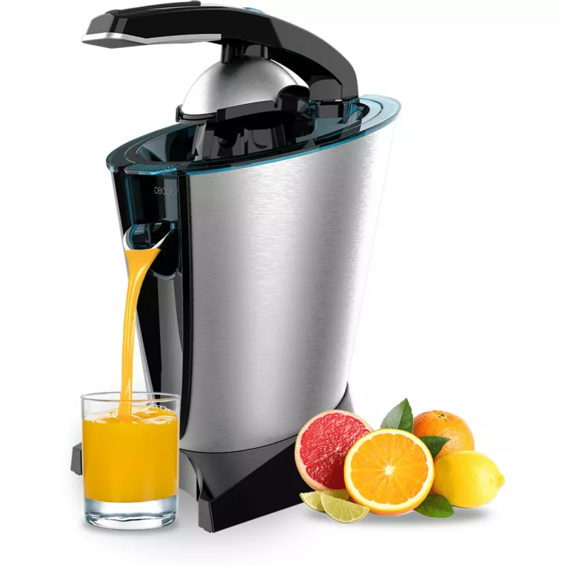Cecotec Essential Vita Hyden 600 Steel Spremiagrumi elettrico – acciaio inox/nero, 600 W