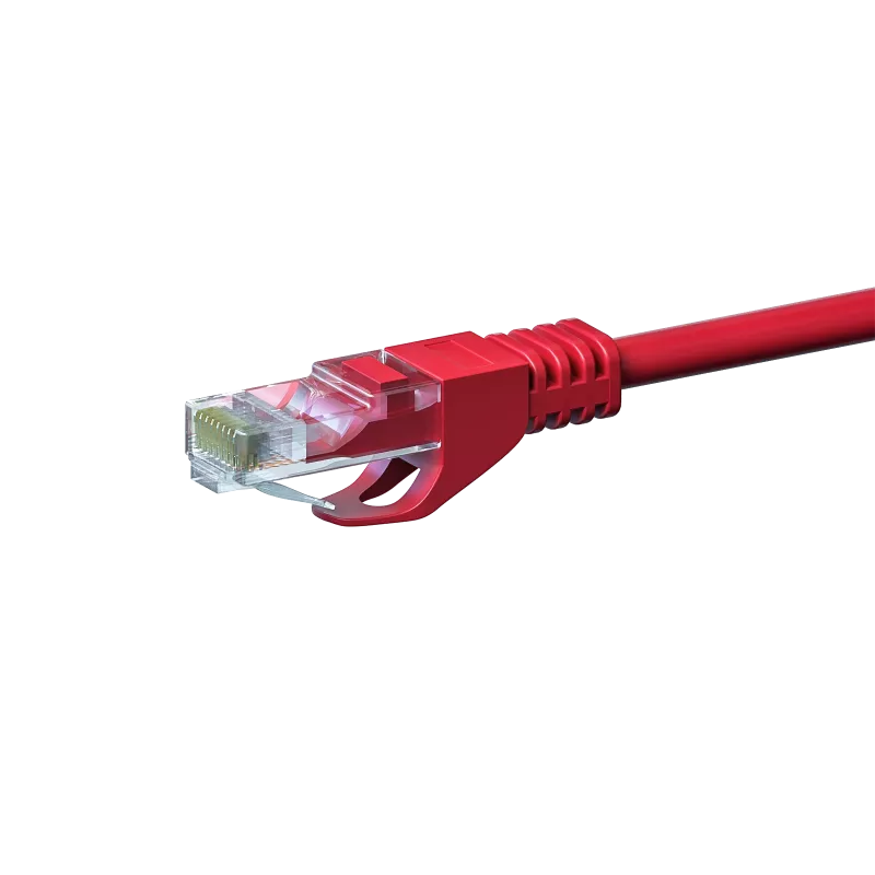 DSIT CAT5e U/UTP Cavo patch di rete, 3m, rosso, 100% rame (DC-55-030)
