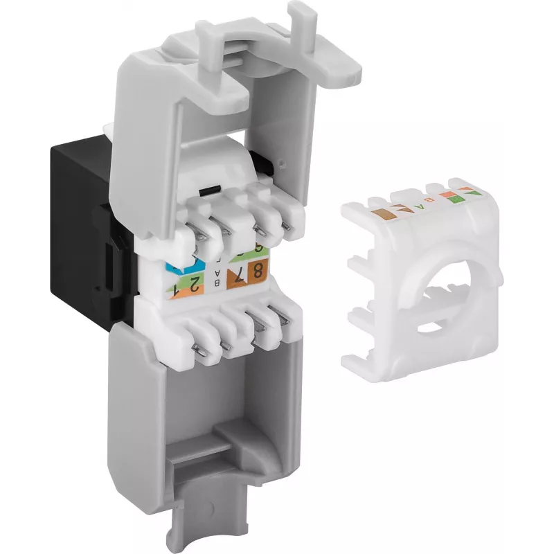 DS-IT connettore di rete keystone CAT6a UTP - senza attrezzi - nero (DS-KC-UTP6A-TL-1)