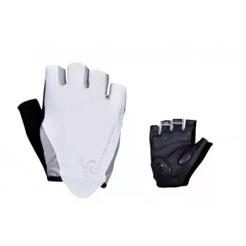 Author Lady Sport Gel guanti da ciclismo donna con dita corte, nero/bianco, taglia S
