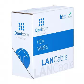 DSIT CAT5e cavo esterno cavo di rete U/UTP AWG 26/1 flessibile 100m nero