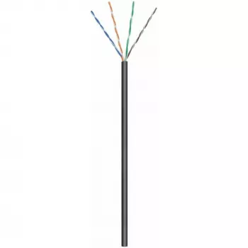 DSIT CAT6 cavo di rete outdoor U/UTP AWG 24/7 flessibile 100m nero