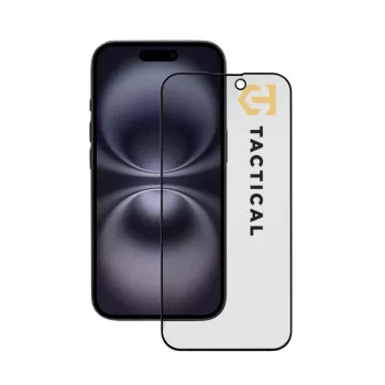 Tactical Glass Shield Privacy pellicola protettiva 5D per iPhone 15 / 16, nero