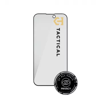 Tactical Glass Shield Privacy pellicola protettiva 5D per iPhone 15 / 16, nero