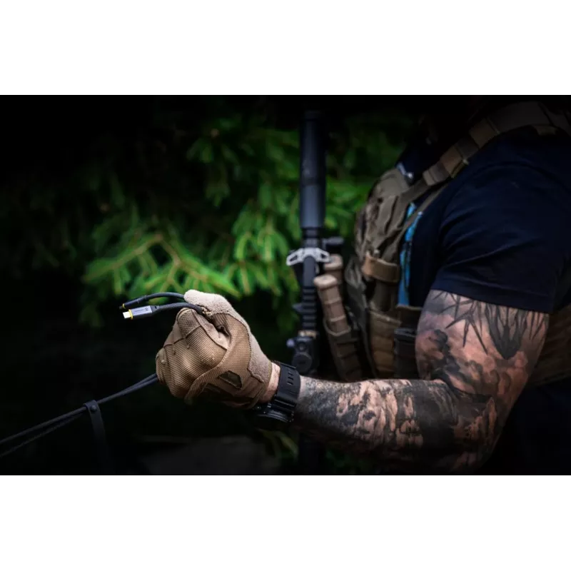 Tactical Fast Rope Aramid 2.0 cavo USB-A/USB-C 1m