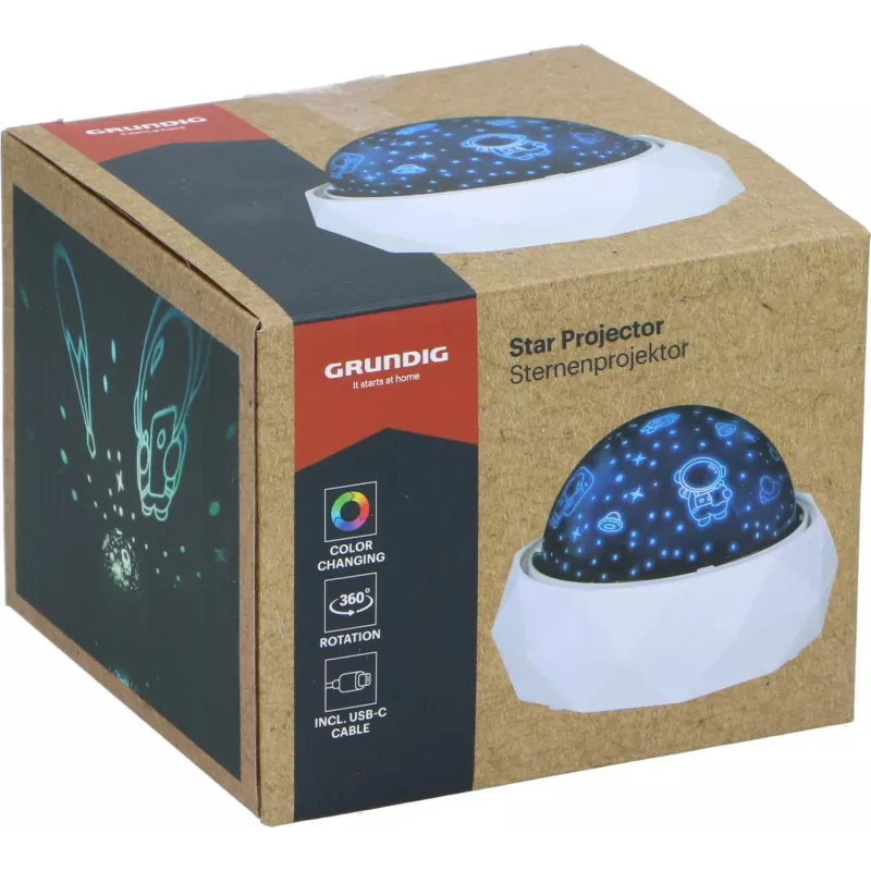 Proiettore stellare GRUNDIG luce notturna LED con costellazioni rotanti