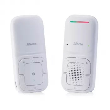 Baby monitor Alecto DBX130 DECT con modalità Full ECO, funzione interfono, sensore di temperatura, ninne nanne e luce notturna