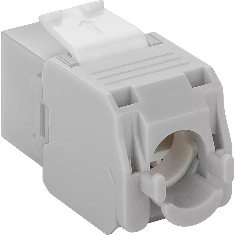 Presa di rete keystone DS-IT CAT6a UTP - senza attrezzi - grigio (DS-KC-UTP6A-TL-2)