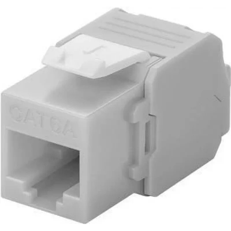 Presa di rete keystone DS-IT CAT6a UTP - senza attrezzi - grigio (DS-KC-UTP6A-TL-2)