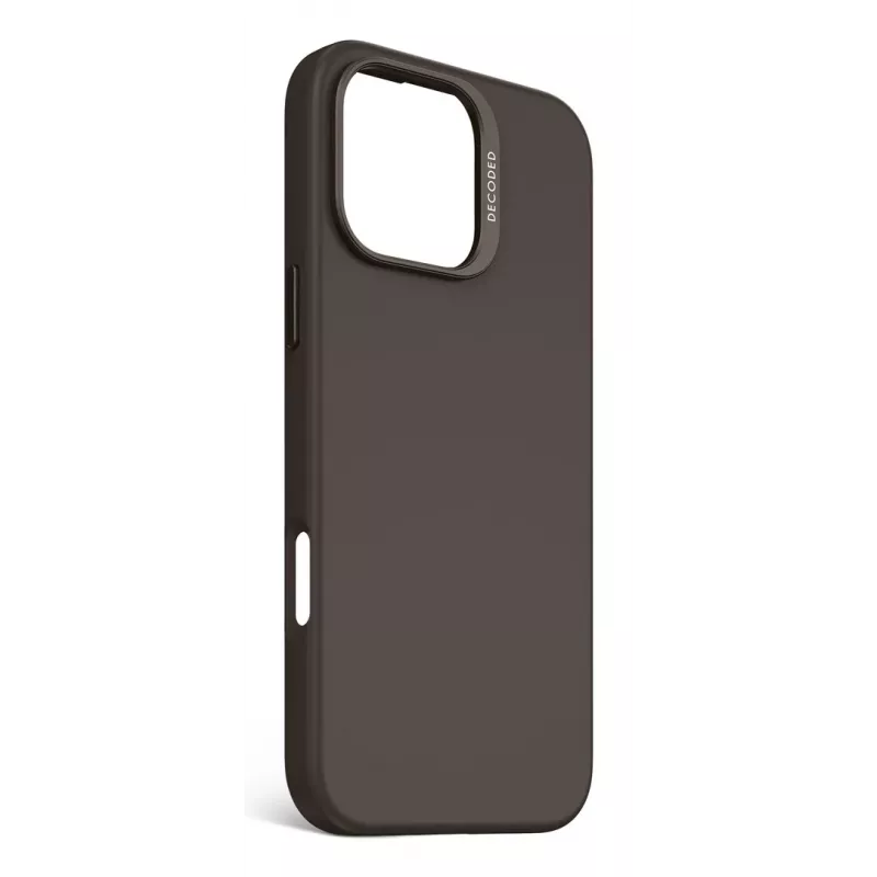 DECODED Custodia in silicone antibatterica per iPhone 16 Pro Max MagSafe nero