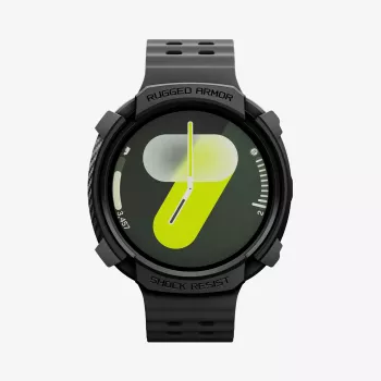 Spigen Rugged Armor custodia per Samsung Galaxy Watch 8 / 9 (44 mm), Matte Black ACS10006