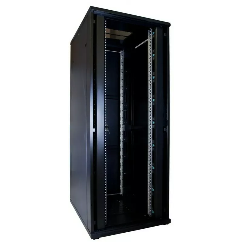 DSIT DS8042 Armadio rack server 42U 19 pollici con porta in vetro temperato, 800x1000mm, nero