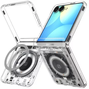 SPIGEN Ultra Hybrid Pro Custodia MagSafe per Samsung Galaxy Z Flip8 Neo One – trasparente
