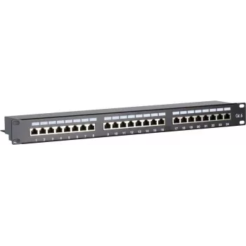DSIT Patch panel di rete CAT 6 FTP 19 pollici 24 porte 1U LSA lamiera d'acciaio DS-Patch6-24FTP