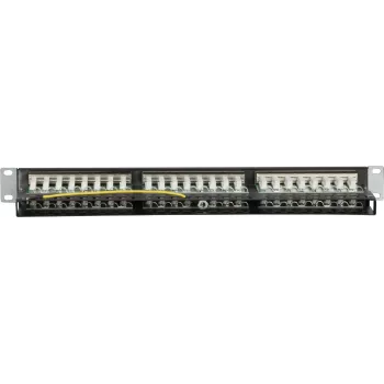 DS-IT Patch panel schermato CAT6 FTP 48 porte 19 pollici 2U, nero
