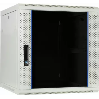 DSIT Armadio server a parete 12U con porta in vetro, bianco, 600x600x635 mm