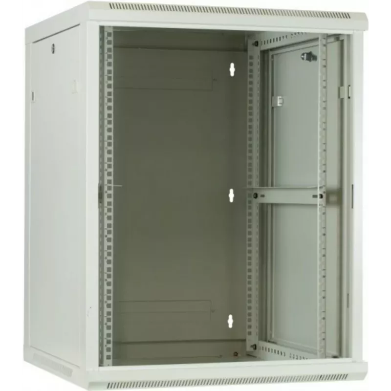 DSIT Armadio server a parete 12U con porta in vetro, bianco, 600x600x635 mm