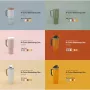 Orangemonkie set sfondi 6 colori per Foldio 4 (bianco, nero, grigio, verde, blu, giallo)
