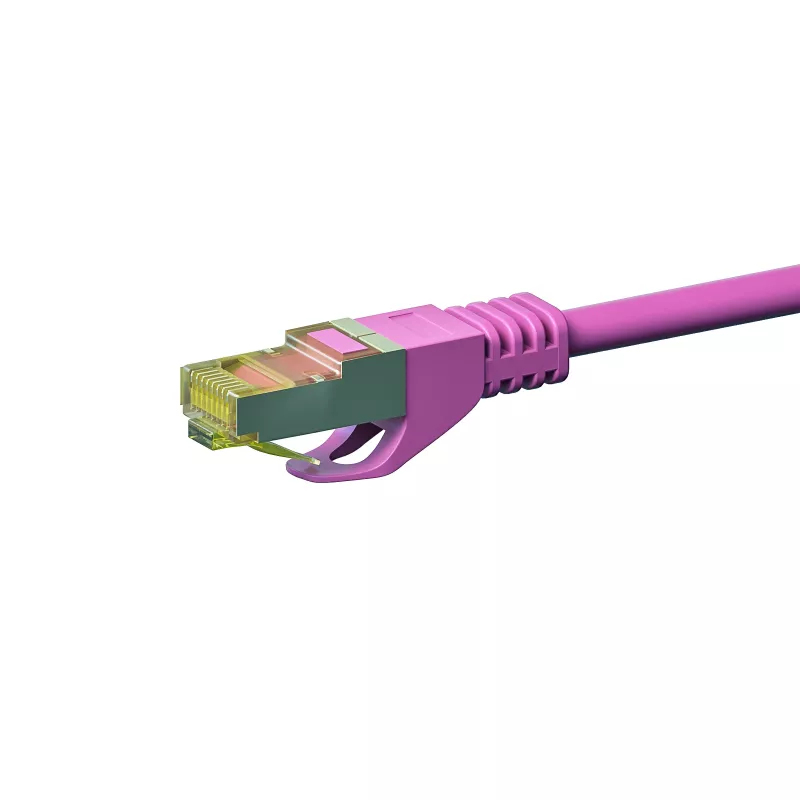 DSIT cavo di rete RJ45 S/FTP (PiMF) Cat.7, rosa, 50m (DC-79-500)