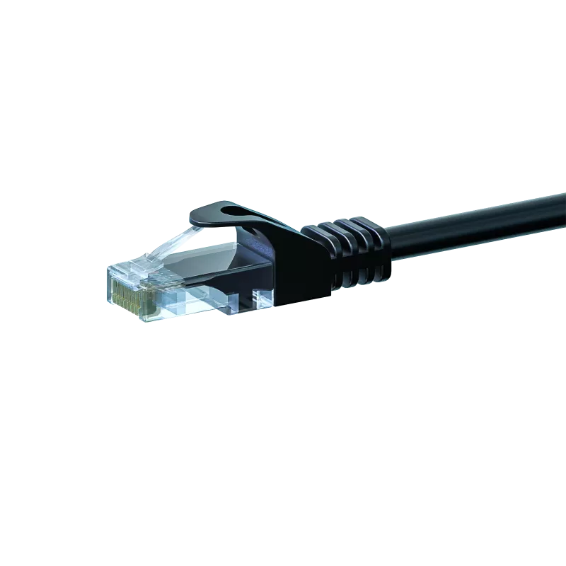 DSIT CAT5e cavo di rete U/UTP, 20 m, nero, 100% rame, RJ45, Gigabit Ethernet