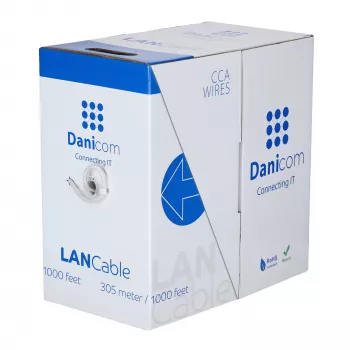 DSIT CAT6 S/FTP cavo di rete AWG 27/7 flessibile 305m grigio CCA