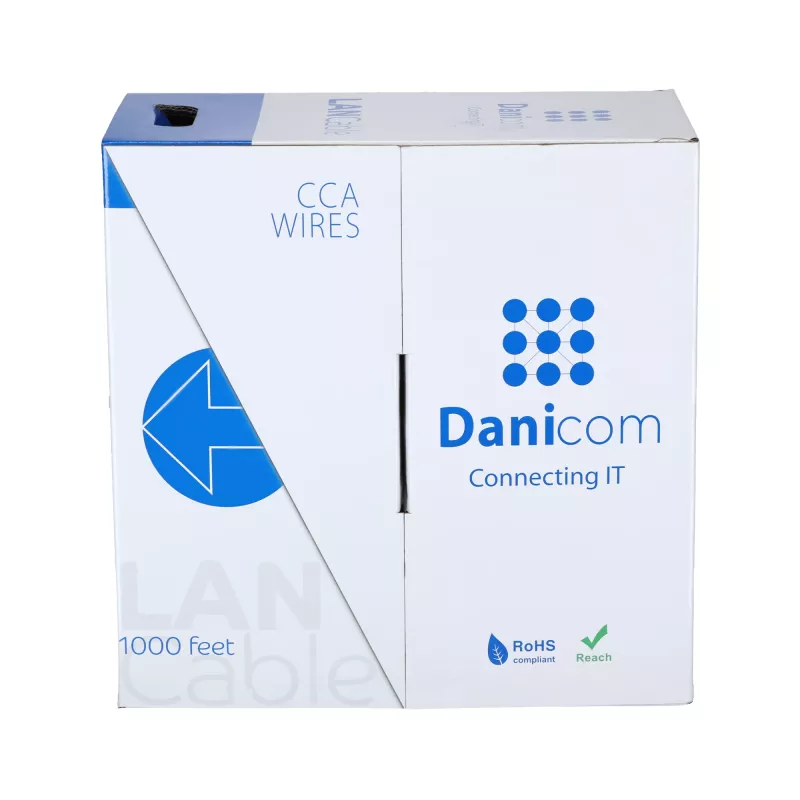 DSIT CAT6 S/FTP cavo di rete per installazione con conduttore massiccio, 305m, grigio