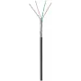 DSIT CAT6 cavo di rete per esterni S/FTP AWG 26/7 flessibile 100 m nero