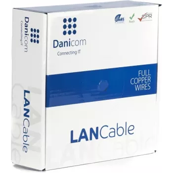 Cavo a conduttore pieno DSIT DANICOM DC-SFTP6A-50S-DCA CAT6A S/FTP, 50 m, LSZH (Dca)