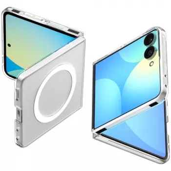 SPIGEN AirSkin Custodia MagSafe Galaxy Z Flip 8 trasparente/bianco