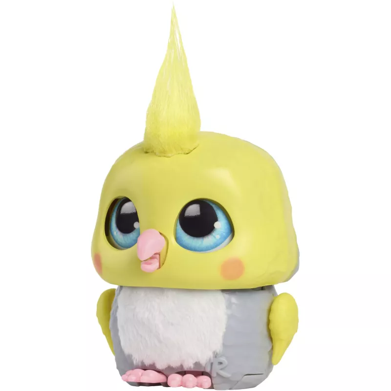 JUST PLAY furReal Handfuls Kakadu giocattolo pappagallo interattivo, bianco rosa giallo, 10+ suoni, da 4 anni