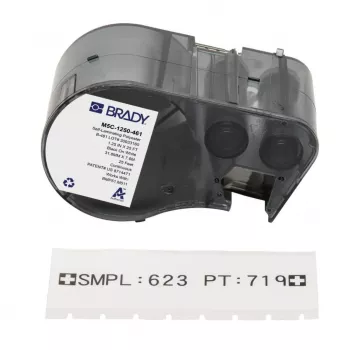 BRADY BMP51/BMP53/M511 etichetta autolaminante in vinile per marcatura cavi, bianco/trasparente, 38,1 mm x 25,4 mm, 160 etichette/rotolo