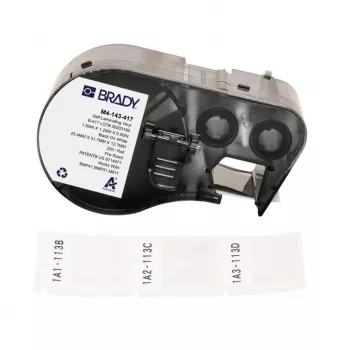 BRADY M4-143-417 cartuccia etichetta vinile autolaminante per BMP41/BMP51/BMP53/M511, 1,5 pollici x 21', bianco/trasparente
