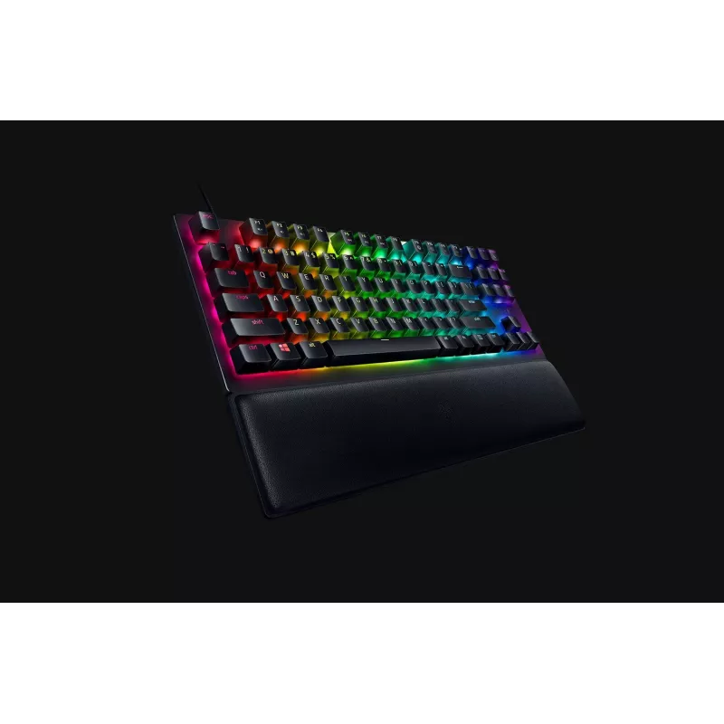 Razer Huntsman V2 Tenkeyless tastiera da gaming ottica cablata, switch Clicky Purple, layout nordico, RGB, nera (RZ03-03941300-R3N1)
