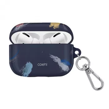 UNIQ Coehl Reverie custodia AirPods Pro - blu prussiano custodia protettiva floreale