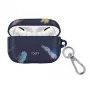 UNIQ Coehl Reverie custodia AirPods Pro - blu prussiano custodia protettiva floreale