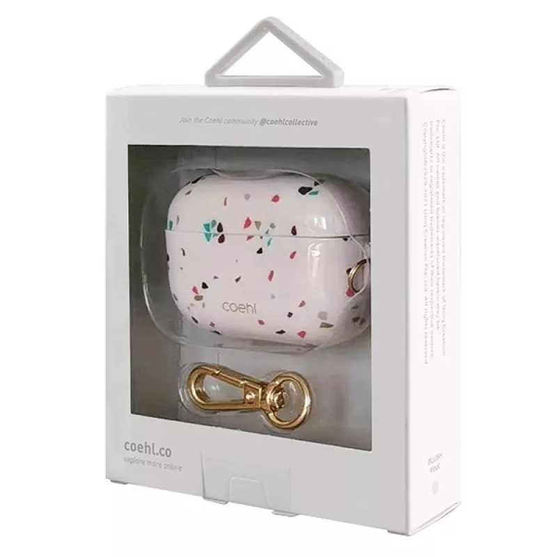 UNIQ Coehl Terrazzo custodia per Apple AirPods Pro – blush pink